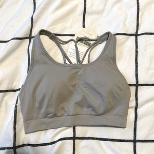 Fabletics Gray Racerback Sports Bra NEW